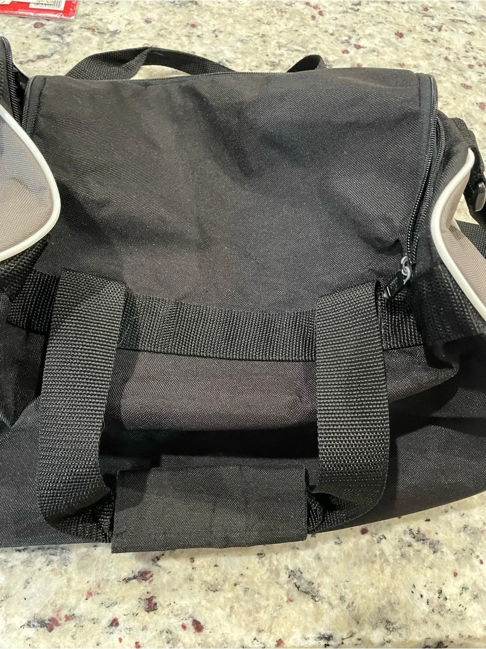 ADIDAS Diablo MEDIUM black and white gym duffel bag Great Exterior *flaw inside